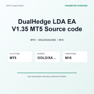 DualHedge LDA EA V1.35 MT5 Source code MT5 Expert Advisor cover