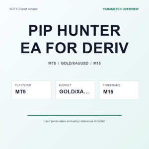 PIP HUNTER EA FOR DERIV MT5 Expert Advisor cover
