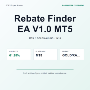 Rebate Finder EA V1.0 MT5 MT5 Expert Advisor cover