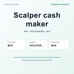 Scalper cash maker MT5 Expert Advisor cover