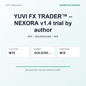 YUVI FX TRADER™ – NEXORA v1.4 trial by author MT5 Expert Advisor cover