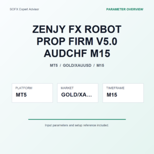 ZENJY FX ROBOT PROP FIRM V5.0 AUDCHF M15 MT5 Expert Advisor cover