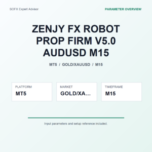 ZENJY FX ROBOT PROP FIRM V5.0 AUDUSD M15 MT5 Expert Advisor cover