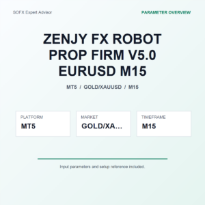 ZENJY FX ROBOT PROP FIRM V5.0 EURUSD M15 MT5 Expert Advisor cover