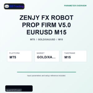 ZENJY FX ROBOT PROP FIRM V5.0 EURUSD M15 MT5 Expert Advisor cover
