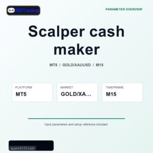 Scalper cash maker MT5 Expert Advisor cover