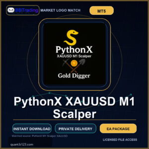 PythonX XAUUSD M1 Scalper MT5 Expert Advisor cover