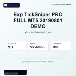 Exp TickSniper PRO FULL MT5 20190801 DEMO MT5 Expert Advisor cover