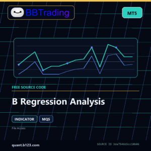B Regression Analysis MT5 indicator source code download cover