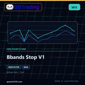 Bbands Stop V1 MT5 indicator source code download cover