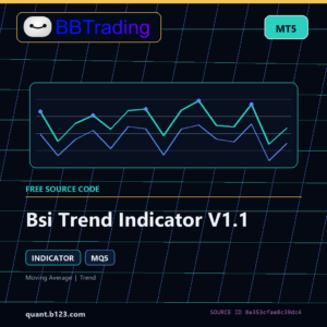 Bsi Trend Indicator V1.1 MT5 indicator source code download cover