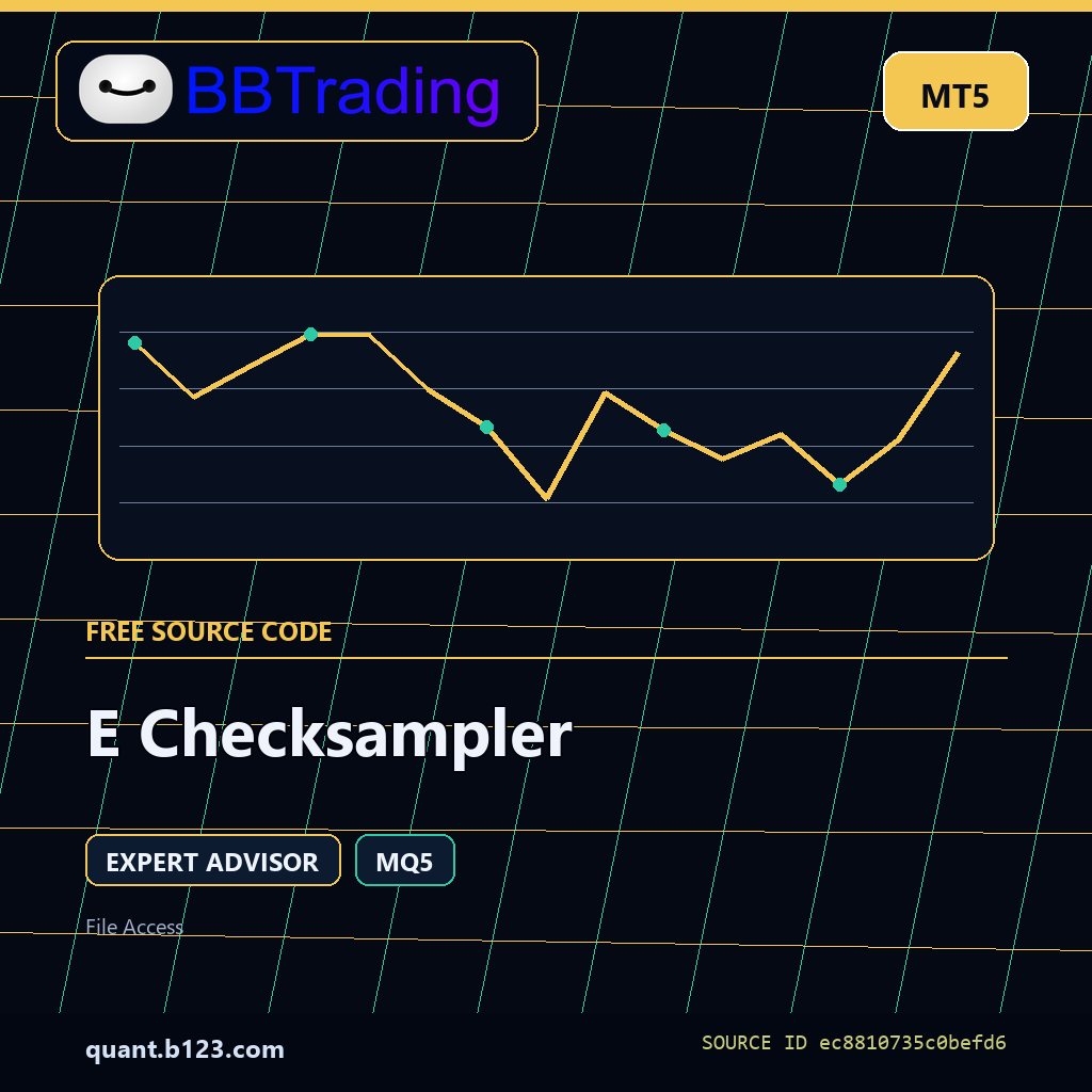 e-checksampler-bbtrading-source-cover E Checksampler MT5 EA source code download cover