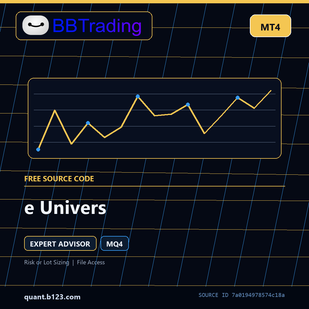 e-univers-bbtrading-source-cover e Univers MT4 EA source code download cover