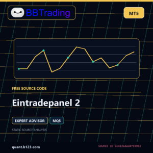 Eintradepanel 2 MT5 EA source code download cover