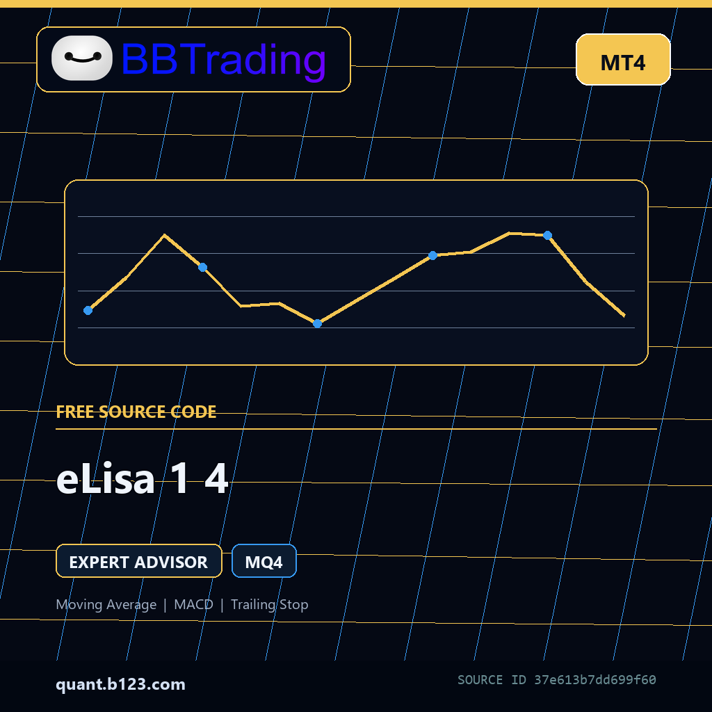 elisa-1-4-bbtrading-source-cover eLisa 1 4 MT4 EA source code download cover