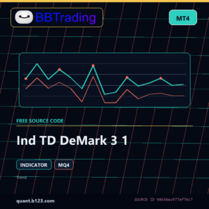 Ind TD DeMark 3 1 MT4 indicator source code download cover