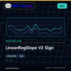 LinearRegSlope V2 Sign MT5 indicator source code download cover