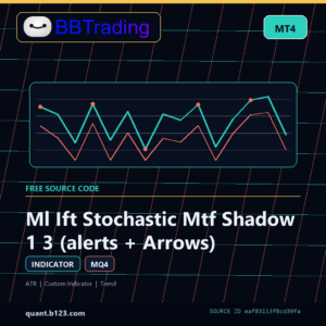 Ml Ift Stochastic Mtf Shadow 1 3 (alerts + Arrows) MT4 indicator source code download cover