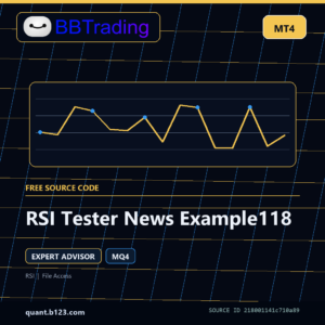 RSI Tester News Example118 MT4 EA source code download cover