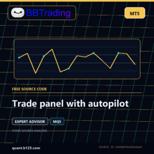 Trade panel with autopilot MT5 source code download cover