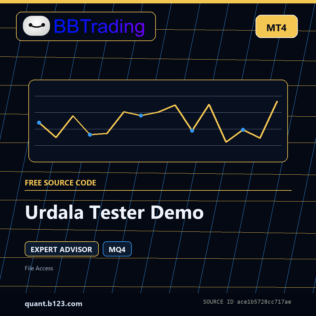 urdala-tester-demo-bbtrading-source-cover Urdala Tester Demo MT4 EA source code download cover