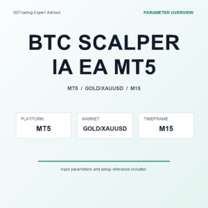 BTC SCALPER IA EA MT5 MT5 Expert Advisor cover