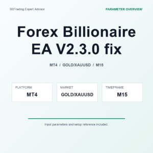 Forex Billionaire EA V2.3.0 fix MT4 Expert Advisor cover