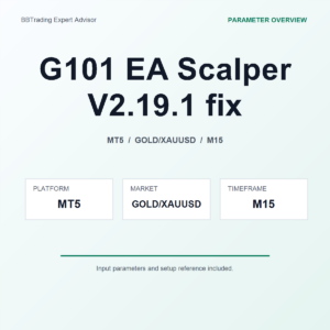 G101 EA Scalper V2.19.1 fix MT5 Expert Advisor cover