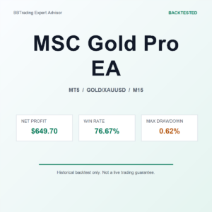 MSC Gold Pro EA MT5 Expert Advisor cover
