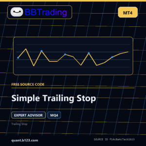 Simple Trailing Stop MT4 EA source code download cover