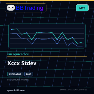 Xccx Stdev MT5 indicator source code download cover