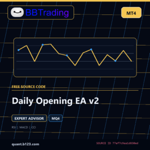 Daily Opening EA v2 MT4 EA source code download cover