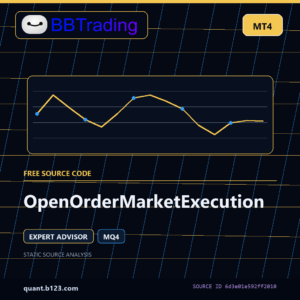 OpenOrderMarketExecution MT4 EA source code download cover